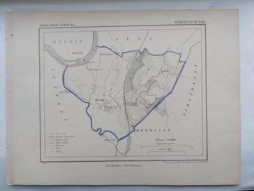 14 / Gemeente Bunde Limburg Litho uit 1866 door J. Kuyper beschikbaar voor biedingen