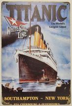 Titanic white star line schip metalen reclamebord wandbord