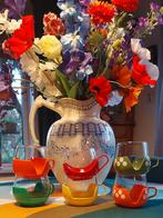 6 Retro Theeglazen, Huis en Inrichting, Ophalen of Verzenden, Gebruikt