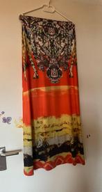 Vintage lange maxi rok boho hippie festival grafisch kleur S, Oranje, Ophalen of Verzenden, Zo goed als nieuw, Vintage
