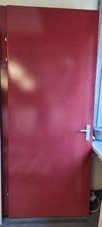 3x Rode Opdekdeur - 231,5 x 93 bw, Doe-het-zelf en Verbouw, Deuren en Horren, 215 cm of meer, 80 tot 100 cm, Gebruikt, Hout