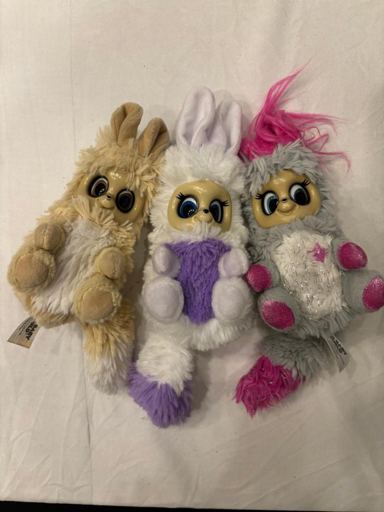 Bush baby world konijn knuffels 3 st grijs wit beige!, Ophalen of Verzenden, Zo goed als nieuw, Overige typen