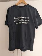 Funshirt zwart, maat M, vegetarian, vegetarier, Kleding | Heren, T-shirts, Maat 52/54 (L), Gedragen, Ophalen of Verzenden, Zwart