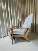 Vintage Mid-Century Jaren 60 Lounge Fauteuil, Ophalen, Hout, Gebruikt, 75 tot 100 cm