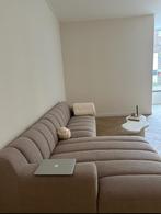 Boucle zandkleur bank, Ophalen, Zo goed als nieuw, 75 tot 100 cm