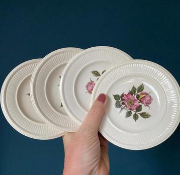 Wedgwood Briar Rose set van 4 kleine gebaksbordjes beschikbaar voor biedingen