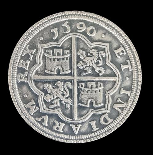 Verzilverde Munt, Postzegels en Munten, Penningen en Medailles, Brons, Ophalen of Verzenden