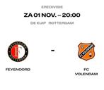 Feyenoord - Volendam 1-6 kaarten, Tickets en Kaartjes, Sport | Voetbal, Losse kaart, Drie personen of meer, November