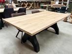 Eettafel - Tafelblad - Massief Eiken Recht - 40 mm dik, Eikenhout, Vijf personen of meer, Rechthoekig, Nieuw