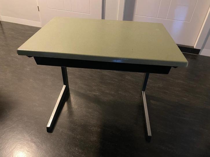 Vintage schoolburo | Obo Eromes C3 Wijchen | Jaren-60, Huis en Inrichting, Stoelen, Gebruikt, Hout, Kunststof, Metaal, Overige kleuren