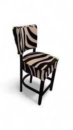 Bistro barkruk met koeienhuid zebraprint, Huis en Inrichting, Bistro, Zwart, Nieuw, Ophalen of Verzenden