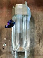 Antiek Kristallen Pot met Blauwe Varkenskop, Antiek en Kunst, Ophalen of Verzenden