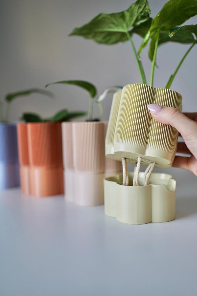 FLOLLIA kleine zelfwaterende plantenpot, Huis en Inrichting, Woonaccessoires | Vazen, Nieuw, Overige kleuren, Minder dan 50 cm
