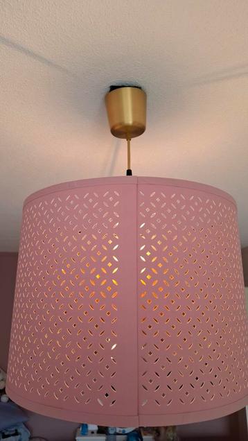 Roze Lamp met Gouden Binnenkant - 44cm beschikbaar voor biedingen