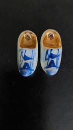 Miniatuur klompjes delfts blauw met goud, Antiek en Kunst, Curiosa en Brocante, Ophalen of Verzenden