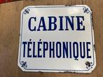 Cabine telefoon oud emaille bord, Antiek en Kunst, Antiek | Emaille, Ophalen