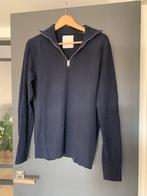 Blauw gebreide trui met rits jack & jones, Ophalen of Verzenden, Zo goed als nieuw, Jack & Jones, Maat 48/50 (M)