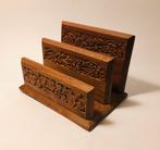 Brievenhouder, vintage, handbewerkt hou, houtsnijwerk, Ophalen of Verzenden