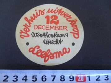sticker utrecht leefsma verhuis uitverkoop 12 dec winthontln beschikbaar voor biedingen