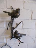 bronzen muurdecoratie / TAK met 2 VOGELS /mussen/verticaal, Ophalen of Verzenden, Huis en tuin decoratie Marie, Info@huisentuindecoratiemarie.nl
