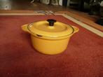 gele gietijzeren pan, Huis en Inrichting, Keuken | Potten en Pannen, Ophalen of Verzenden, Gebruikt, Gietijzer, Koekenpan of Braadpan