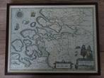 Ingelijste oude landkaart van Zeeland, Ophalen, 1800 tot 2000, Nederland, Landkaart