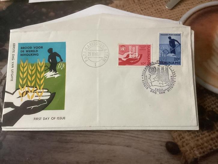 No4811 Suriname E25 anders Heb ook van Nederland jaargangen, Postzegels en Munten, Postzegels | Eerstedagenveloppen, Onbeschreven