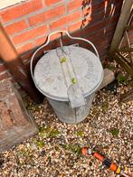 Vintage Metalen Gieter en prullenbak, Tuin en Terras, Gieters, Ophalen, Gebruikt, Metaal