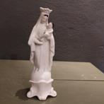 Antiek mariabeeldje van Brussels porselein, hoogte 16 cm, Antiek en Kunst, Ophalen of Verzenden