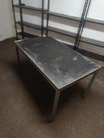 stalentafel + stoelen, Huis en Inrichting, Ophalen, Vijf personen of meer, Rechthoekig, Metaal