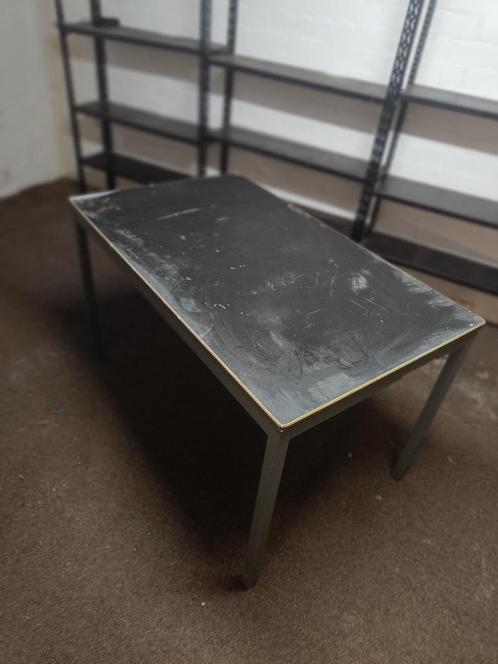 stalentafel + stoelen, Huis en Inrichting, Tafels | Eettafels, Vijf personen of meer, Rechthoekig, Metaal, Ophalen