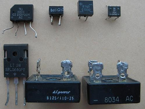 Diverse Soorten Gelijkrichter / Brugcel, Hobby en Vrije tijd, Elektronica-componenten, Zo goed als nieuw, Ophalen