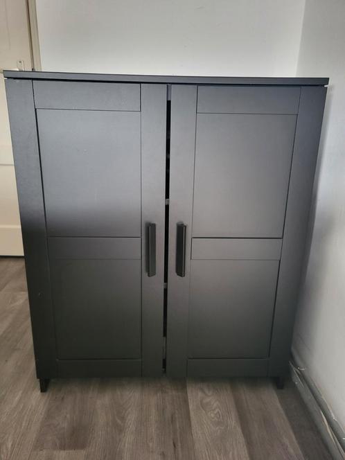 Zwart kastje, Huis en Inrichting, Kasten | Computermeubels, Zo goed als nieuw, 70 tot 120 cm, 70 tot 120 cm, Ophalen