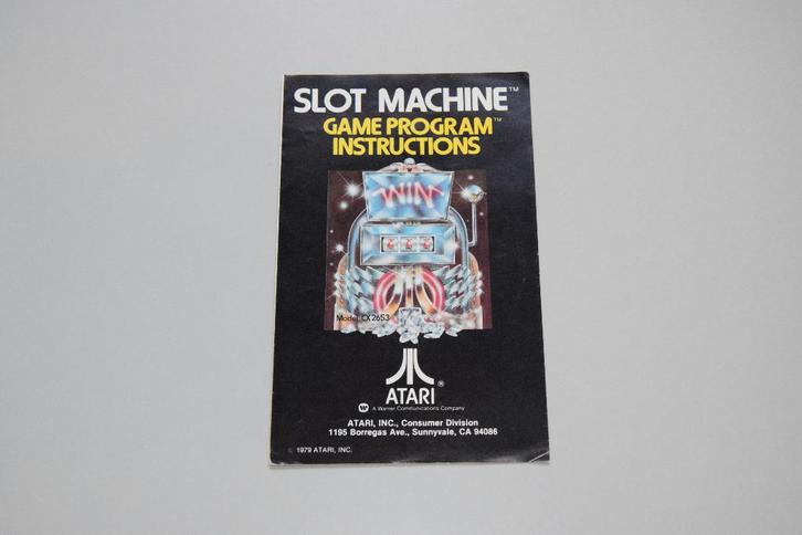 Atari 2600 : Slot Machine (Alleen Handleiding), Spelcomputers en Games, Games | Atari, Gebruikt, Atari 2600, Avontuur en Actie