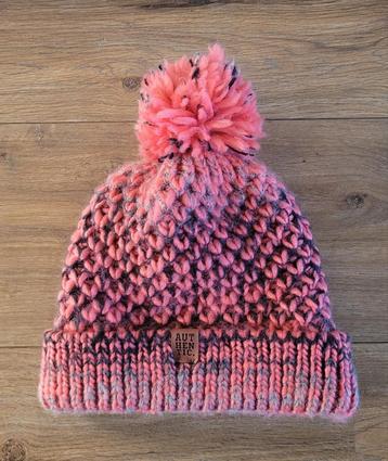Muts met pompon, roze, maat 146/164 beschikbaar voor biedingen