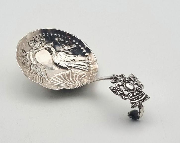 11. Zilveren roomlepel, Eise Andels Leeuwarden, ca. 1760, Antiek en Kunst, Antiek | Goud en Zilver, Zilver, Ophalen of Verzenden
