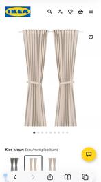 6 IKEA Lenda Gordijnen Ecru 140x300cm, Ophalen of Verzenden, Zo goed als nieuw