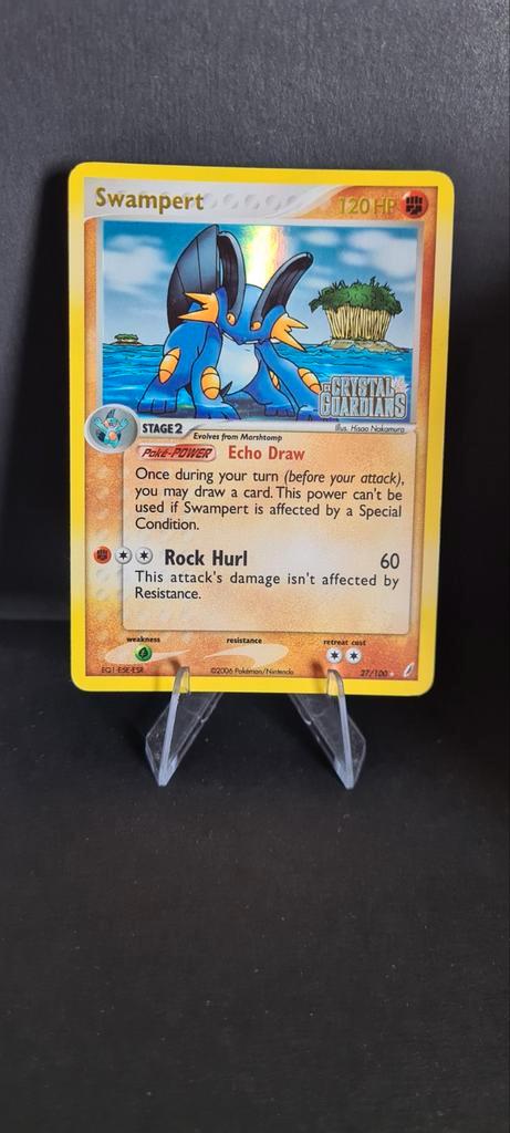 Swampert # 27 EX Crystal Guardians reverse holo, Hobby en Vrije tijd, Verzamelkaartspellen | Pokémon, Zo goed als nieuw, Ophalen of Verzenden