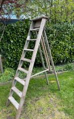 Oude schilderstrap hout vintage brocante, Doe-het-zelf en Verbouw, Ladders en Trappen, Nieuw, 2 tot 4 meter, Trap, Opvouwbaar of Inschuifbaar