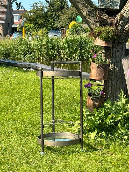 Gave industriele luxe drank trolley, Huis en Inrichting, Woonaccessoires | Wijnrekken, Gebruikt, Minder dan 50 cm, Metaal, Ophalen