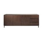 dressoir 225 cm 3 x la / 3 deur Kwaliteit voorraad actie, Sevilla dressoir 225 cm sterk Acacia hout 3d 3 l laagste prijs, 150 tot 200 cm