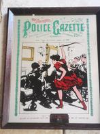 reclame spiegel Amerikaan Police Gazette tijdschrift mancave, Ophalen, Zo goed als nieuw, Reclamebord