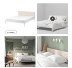 Ikea KLEPPSTAD bed 160 x 200, Huis en Inrichting, Slaapkamer | Bedden, 160 cm, Beige, Stof, Zo goed als nieuw