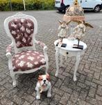 Mooie brocante fauteuil geheel opnieuw gestoffeerd, Ophalen of Verzenden