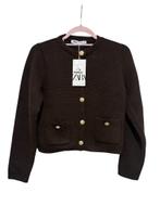 Donkerbruin vest/cardigan ZARA nieuw met label, Kleding | Dames, Truien en Vesten, Maat 38/40 (M), Bruin, Zara, Nieuw