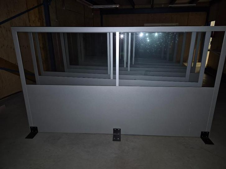 Schotten met ramen, Tuin en Terras, Schuttingen, Gebruikt, Kunststof, 1 tot 2 meter, Minder dan 3 meter, Ophalen
