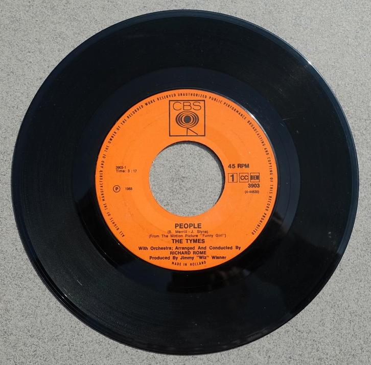 the tymes - people, Cd's en Dvd's, Vinyl Singles, Gebruikt, Single, 7 inch, Ophalen of Verzenden