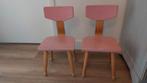 Vintage roze Schilte kinderstoeltjes - set van 2, Kinderen en Baby's, Kinderkamer | Tafels en Stoelen, Ophalen of Verzenden, Gebruikt