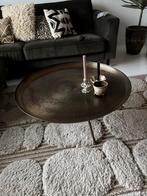 Salontafel messing goud karwei WOOOD, Huis en Inrichting, Tafels | Salontafels, Ophalen, 50 tot 100 cm, Rond, 50 tot 100 cm