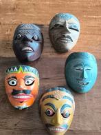 Lot maskers Indonesië rituelen dansen, Antiek en Kunst, Kunst | Niet-Westerse kunst, Ophalen of Verzenden
